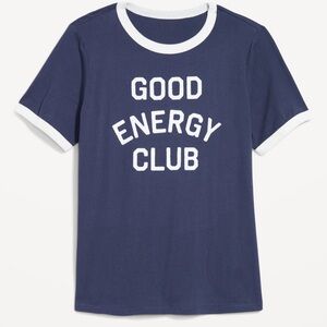 NWT OLD NAVY EveryWear Graphic T-Shirt COLOR GOOD ENGERY CLUB